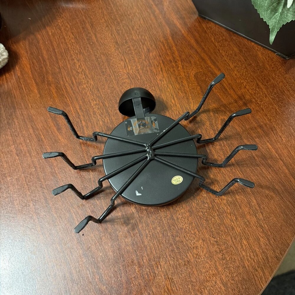 Midnight Market Black Metal Spider Jar Candle Holder - Picture 5 of 8